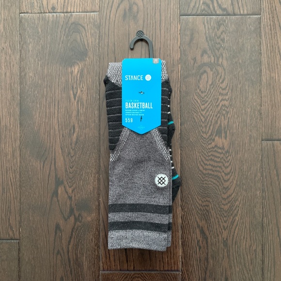 Stance Fusion Basketball Men’s Socks Black Large